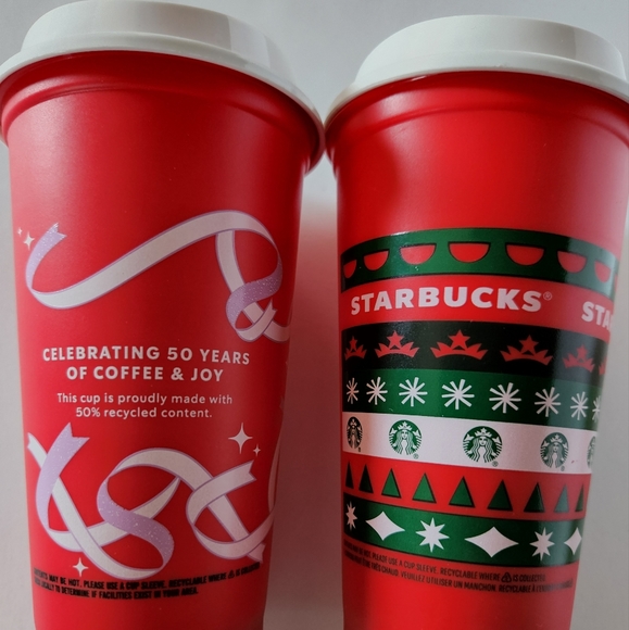 Set of 2 Starbucks Travel Cups Size Grande - Picture 5 of 9